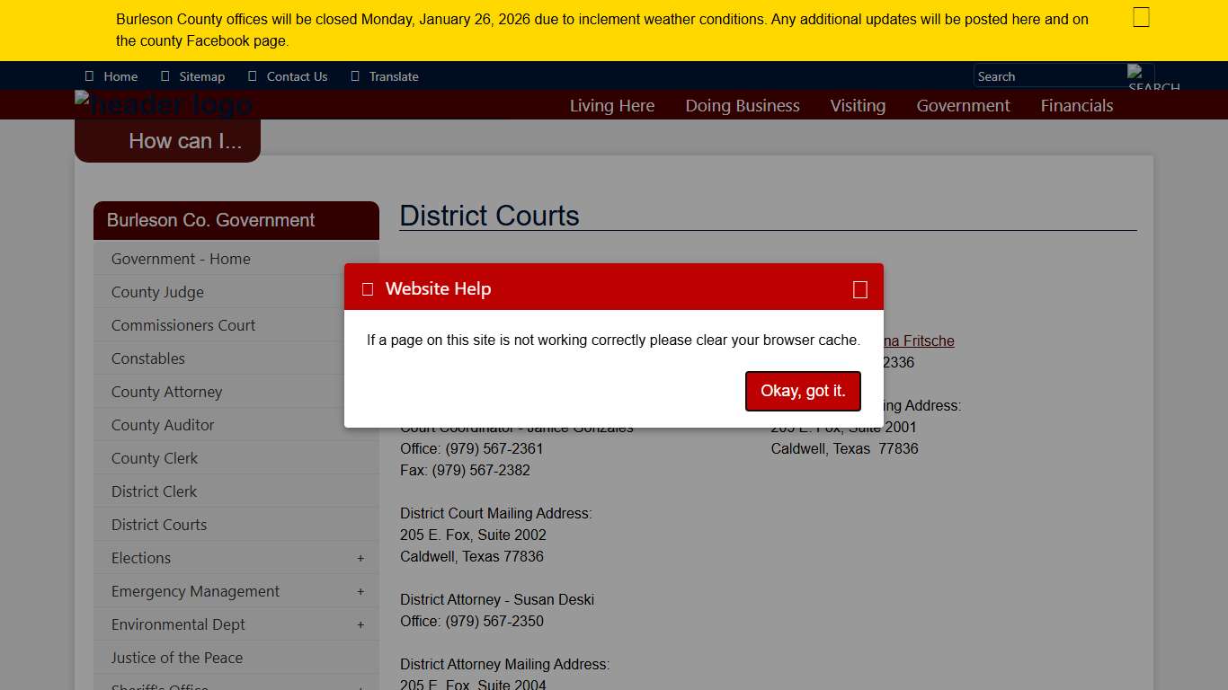 Burleson County, Texas